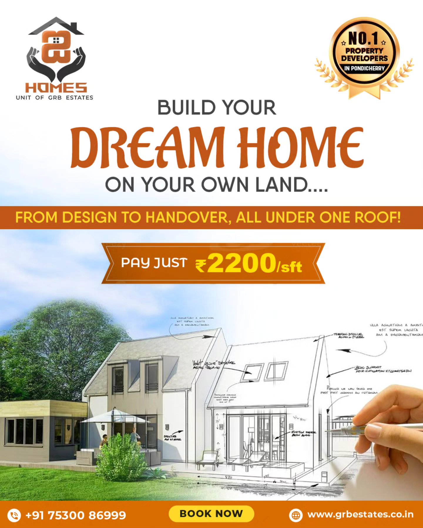 🏠 Turn your dream home into reality with IHomes! 🏡 Starting at just ₹2200/sqft, we offer a complete, hassle-free experience from design to handover, all under one roof. 🤩🔐

Ready to start your journey? Book now! 🏘️✨

For More Information:
📞: 75300 86999

#DreamHome #Ihomes #Pondicherry #HomeDesign #PondicherryBuilders #BuildYourHome #AffordableLuxury #ArchitectureDesign #HomeConstruction